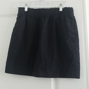 Black Slip On Mini Skirt